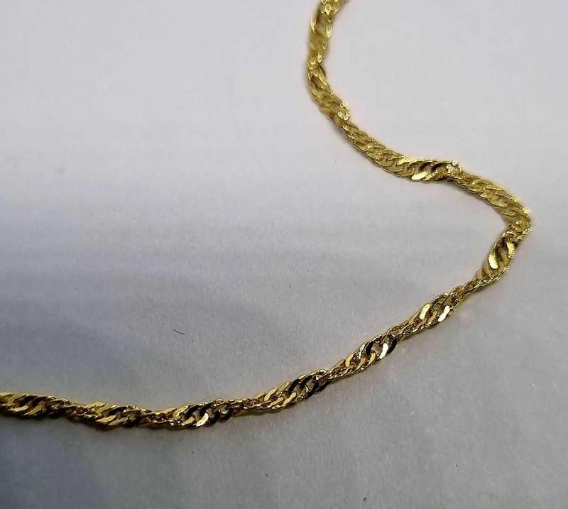 18ct Yellow Gold Filled Singapore Twist Chain