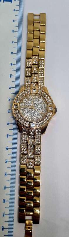 Bee Sister Cubic Zirconia Chorograph Ladies Fashion Watch