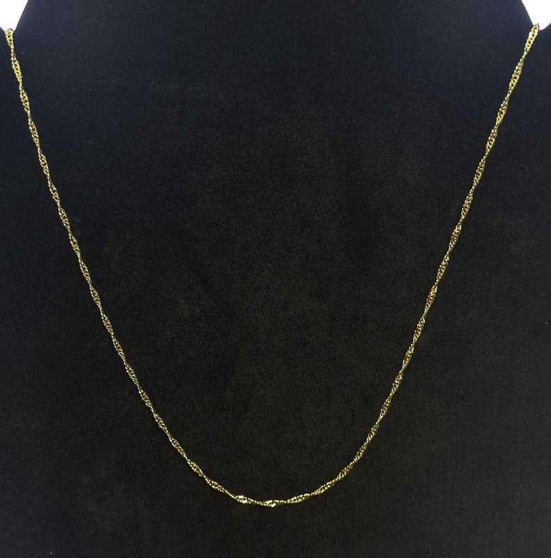 18ct Yellow Gold Filled Singapore Twist Chain