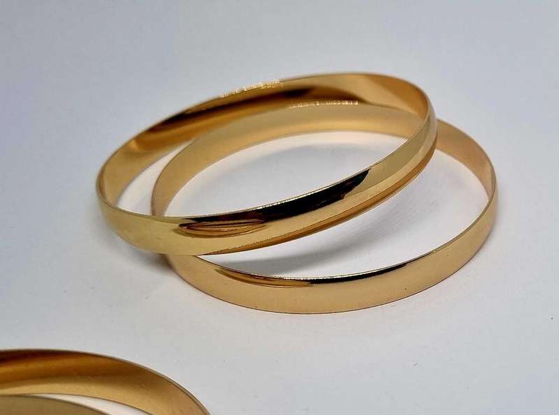 Set of Four 24ct Yellow Gold plated Bangles
