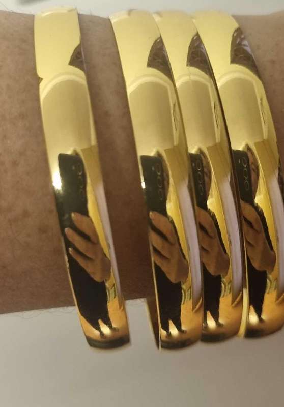 Set of Four 24ct Yellow Gold plated Bangles