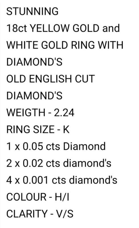 18ct Yellow Gold and Platinum Diamond Ring
