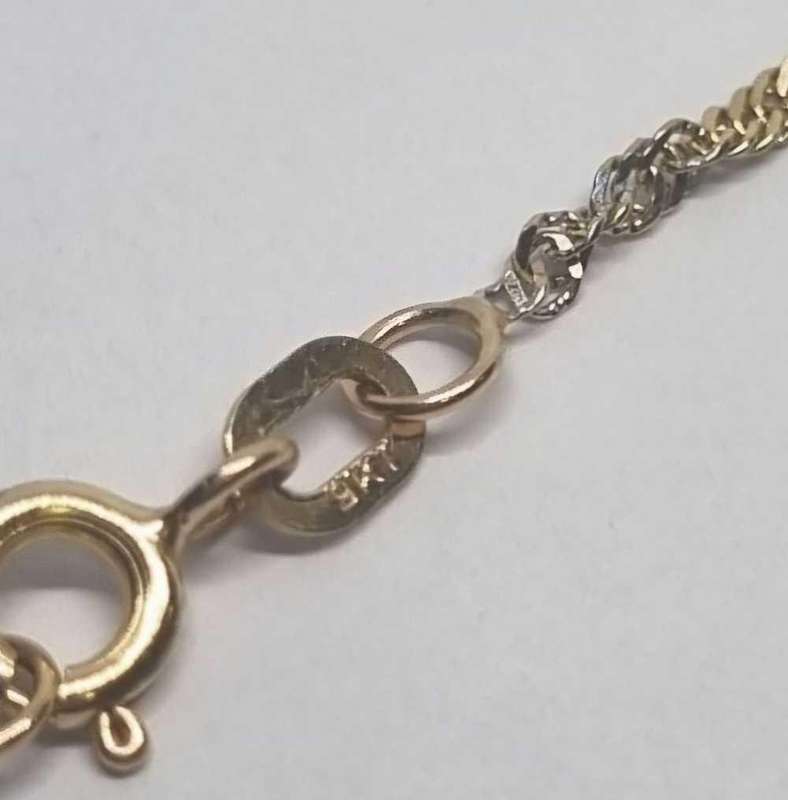 9ct Yellow and White Gold Singapore Bracelet