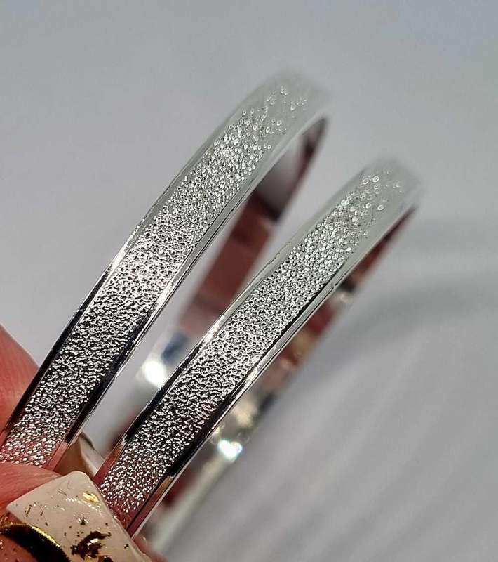 Set of Two 925 Silver Bangles