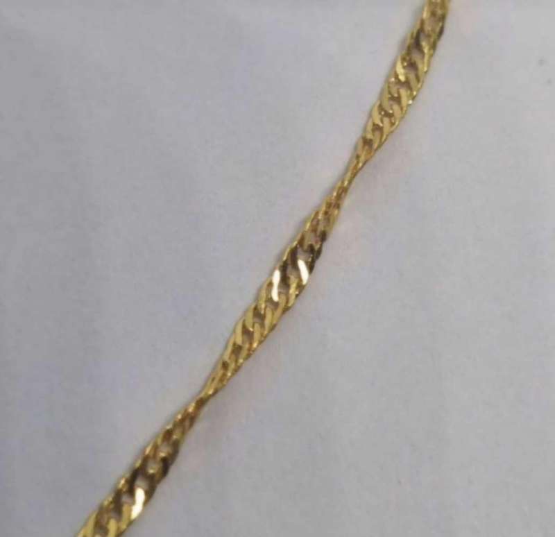 18ct Yellow Gold Filled Singapore Twist Chain