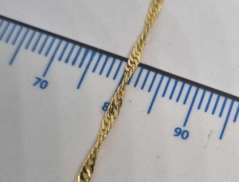 18ct Yellow Gold Filled Singapore Twist Chain