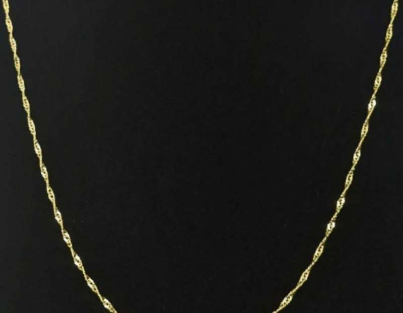 18ct Yellow Gold Filled Singapore Twist Chain