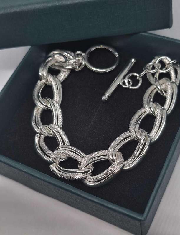 925 Silver Chunky Chain Bracelet
