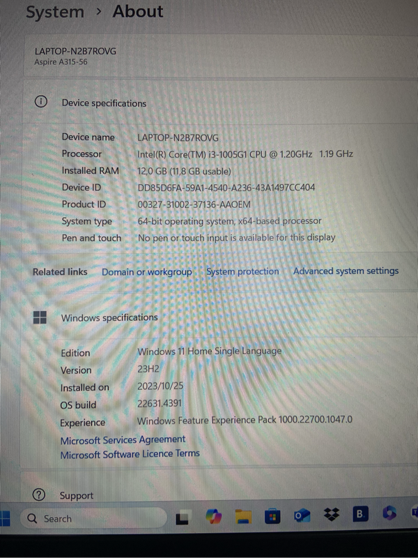 Acer i3 Aspire3 Laptop
