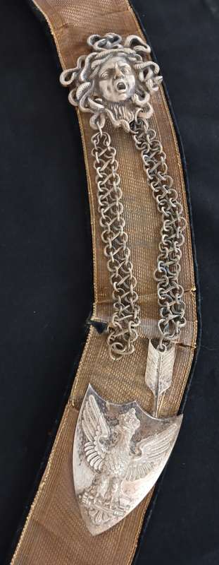 WW2 ITALY ----- Bandolier With Case for Artillery High Uniform Of The Royal Italian Army & Sash