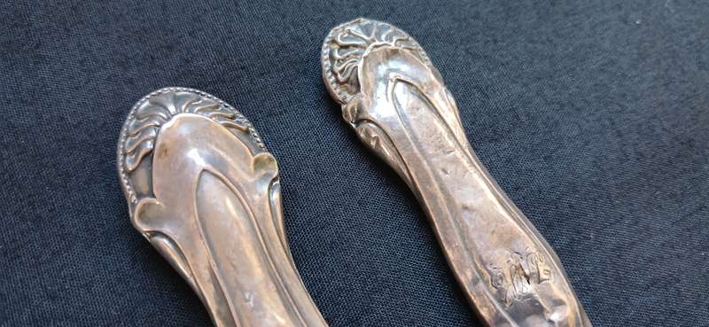 Sterling Silver Christening Fork And Spoon 1871  ( With Hallmarks )