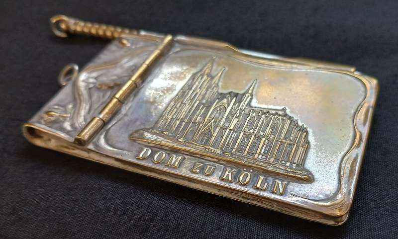Antique  German  " DOM ZU KOLN " Note Book And Pencil   "" STUNNING "