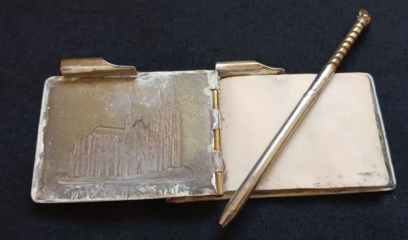 Antique  German  " DOM ZU KOLN " Note Book And Pencil   "" STUNNING "