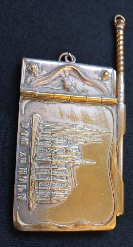 Antique  German  " DOM ZU KOLN " Note Book And Pencil   "" STUNNING "