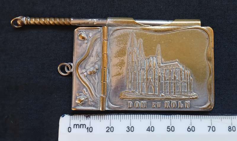 Antique  German  " DOM ZU KOLN " Note Book And Pencil   "" STUNNING "