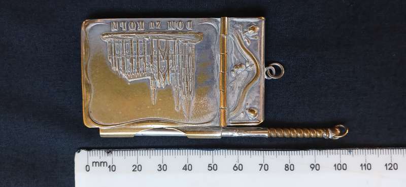 Antique  German  " DOM ZU KOLN " Note Book And Pencil   "" STUNNING "