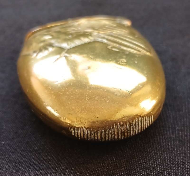 VINTAGE BRASS VESTA CASE WITH A FACE OF A DUCK                   " STUNNING "