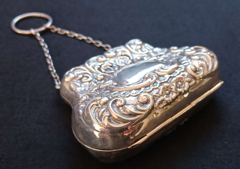 STERLING SILVER PURSE  1906 BIRMINGHAM --------------HALLMARKED SEE PHOTO'S