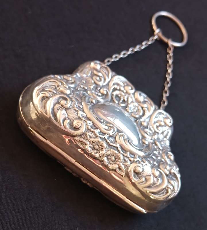 STERLING SILVER PURSE  1906 BIRMINGHAM --------------HALLMARKED SEE PHOTO'S