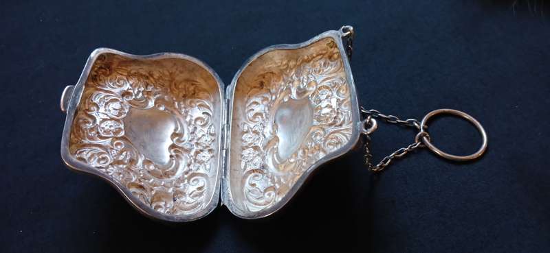 STERLING SILVER PURSE  1906 BIRMINGHAM --------------HALLMARKED SEE PHOTO'S