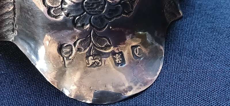 STERLING SILVER 1758 LONDON HALLMARKED  --- Double Lipped Toddy Ladle -----