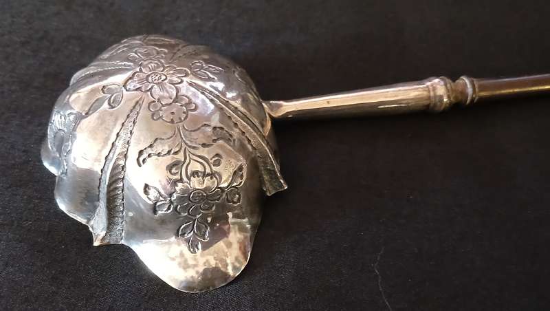 STERLING SILVER 1758 LONDON HALLMARKED  --- Double Lipped Toddy Ladle -----