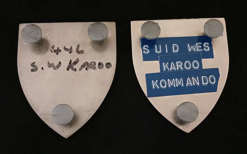 SADF SOUTH WEST KAROO SHOULDER FLASH PAIR   --- RARE ---     L130