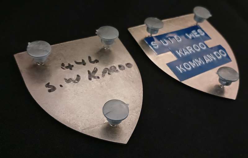 SADF SOUTH WEST KAROO SHOULDER FLASH PAIR   --- RARE ---     L130