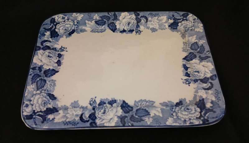 ENOCH WOODS ENGLISH SCENERY BLUE & WHITE PLATE
