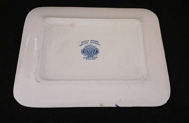 ENOCH WOODS ENGLISH SCENERY BLUE & WHITE PLATE