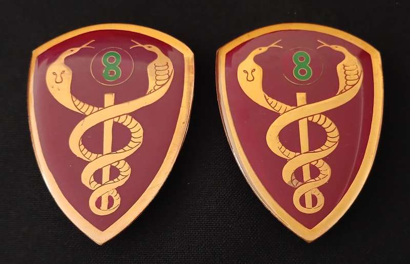 SADF -- SAMS   8 MOBILE HOSPITAL SHOULDER FLASH PAIR             " RARE "         L156