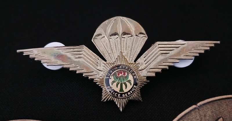 South African Special Task Force Medallions + Wings `` Medallion Sizes: 75mm , 63mm , 33mm      O1