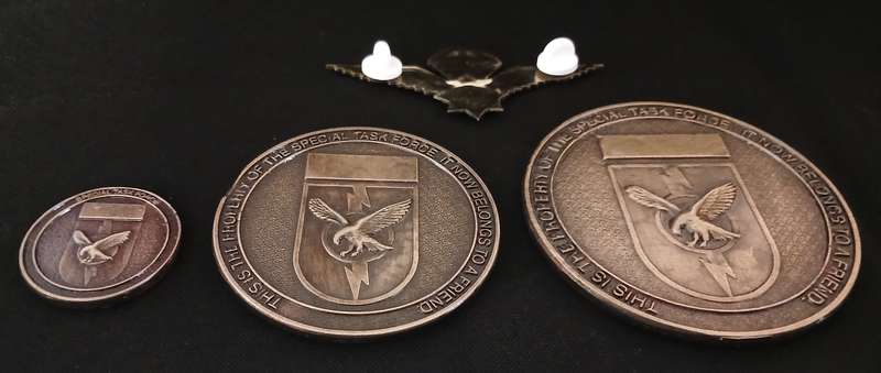 South African Special Task Force Medallions + Wings `` Medallion Sizes: 75mm , 63mm , 33mm      O1