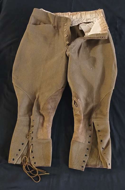 BOER WAR  RIDING BREECHES WITH SUIDE PADS - NOTE CONDITION