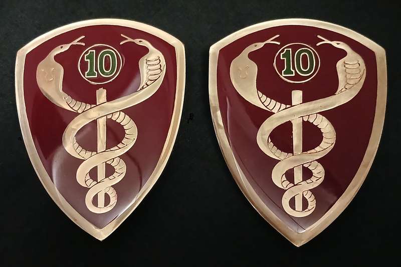 SADF -- SAMS   10 FIELD AMBULANCE UNIT  SHOULDER FLASH  PAIR                           L144