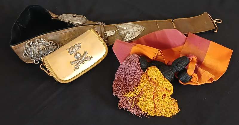 WW2 ITALY ----- Bandolier With Case for Artillery High Uniform Of The Royal Italian Army & Sash