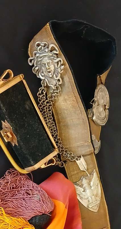 WW2 ITALY ----- Bandolier With Case for Artillery High Uniform Of The Royal Italian Army & Sash