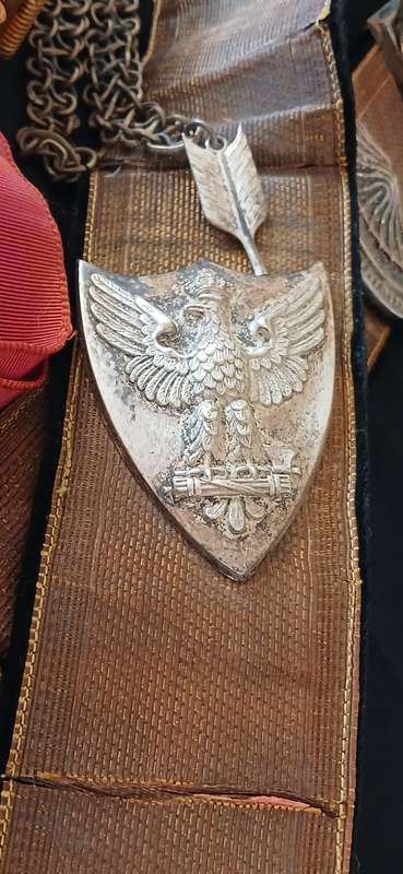 WW2 ITALY ----- Bandolier With Case for Artillery High Uniform Of The Royal Italian Army & Sash
