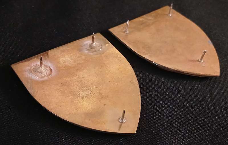 SADF  BOKSBURG COMMANDO SHOULDER FLASH PAIR   "" SUPER RARE ""    " Note Two Pins Repaired "    L198