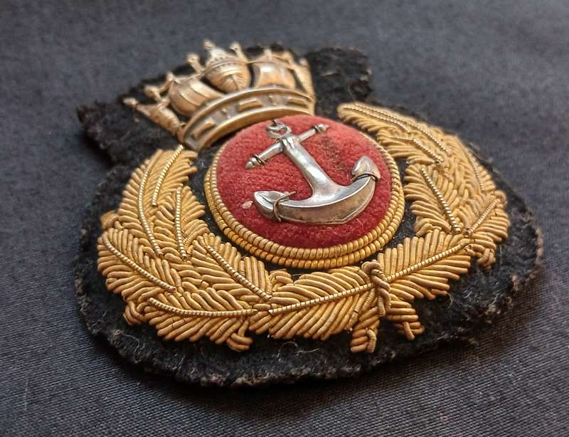 WW1 Period British Merchant Navy Officers Bullion Cap Badge           L202