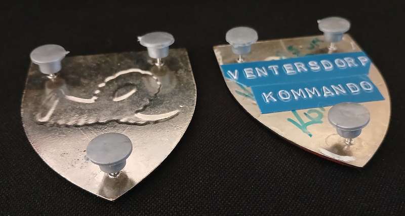 SADF VENTERSDORP COMMANDO SHOULDER FLASH PAIR                           L229
