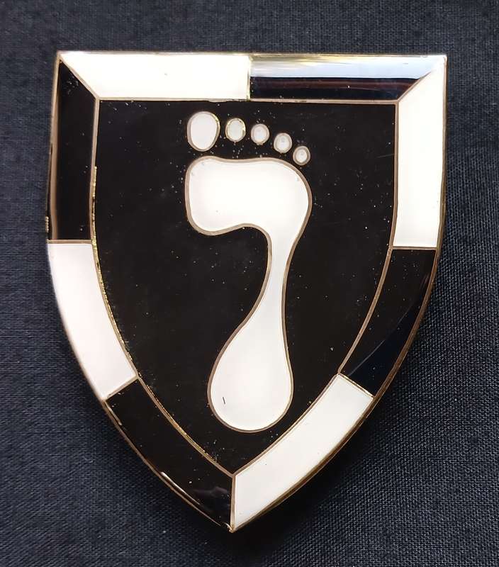 SWA SPECIALIST UNIT SHOULDER FLASH  " THIN SOLE "  ( BLACK WHITE & GOLD ) 1 ST  ISSUE   "RARE"  L258