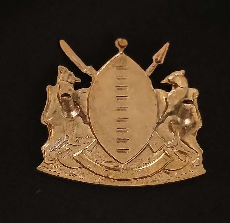HOMELANDS - TRANSKEI DEFENCE FORCE GILDING CAP BADGE  "" SCARCE ""        P1