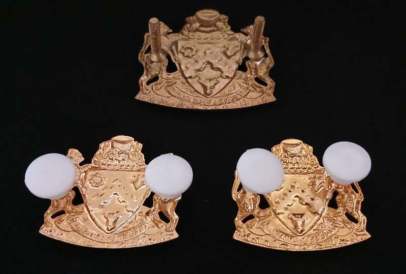 HOMELANDS ---- TRANSKEI CAP AND COLLAR BADGES GILDED   "" SCARCE ""                  P4