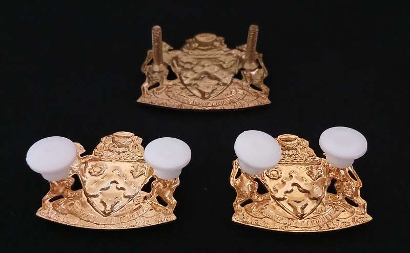 HOMELANDS ---- TRANSKEI CAP AND COLLAR BADGES GILDED   "" SCARCE ""                  P4