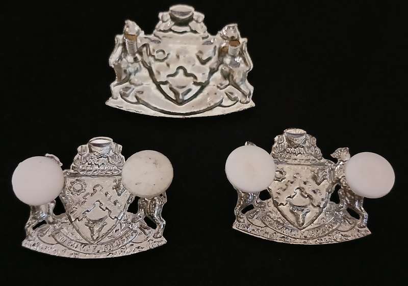 HOMELANDS --- TRANSKEI CAP AND COLLAR BADGES CHROMED  " SCARCE "             P5