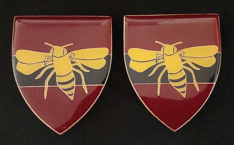 SADF 35 ENGINEER SUPPORT REGIMENT SHOULDER FLASH PAIR     """ SCARCE """           P21