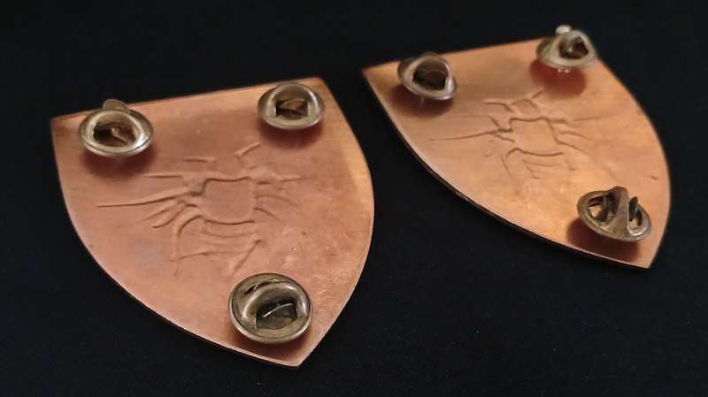 SADF 35 ENGINEER SUPPORT REGIMENT SHOULDER FLASH PAIR     """ SCARCE """           P21