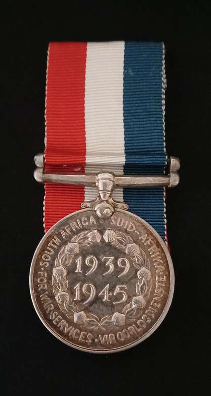 WW2 SOUTH AFRICA WAR SERVICE MEDAL 1939-1945  ( Full Size )                  No.12 a