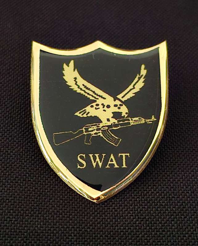 South African Police SWAT  Pin Badge   ( Size 37 x 30 mm )